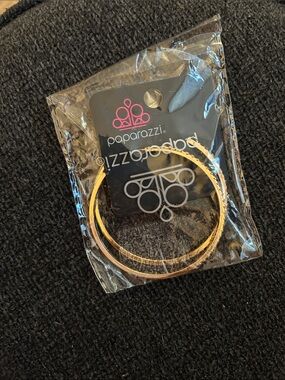 paparazzi Gold Textured Hoop Bracelet Set - Women Accessories